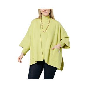 WynneCollection SoftKNIT Drama Kimono Cardigan Pear - Regular